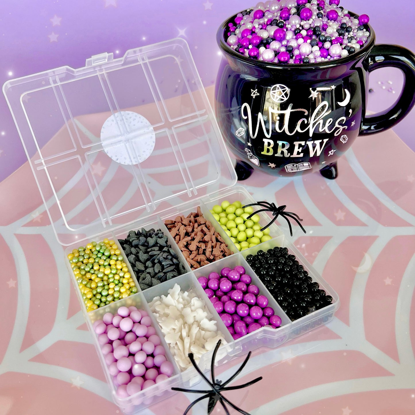 WITCH HALLOWEEN SPRINKLE BOX - REFILLABLE