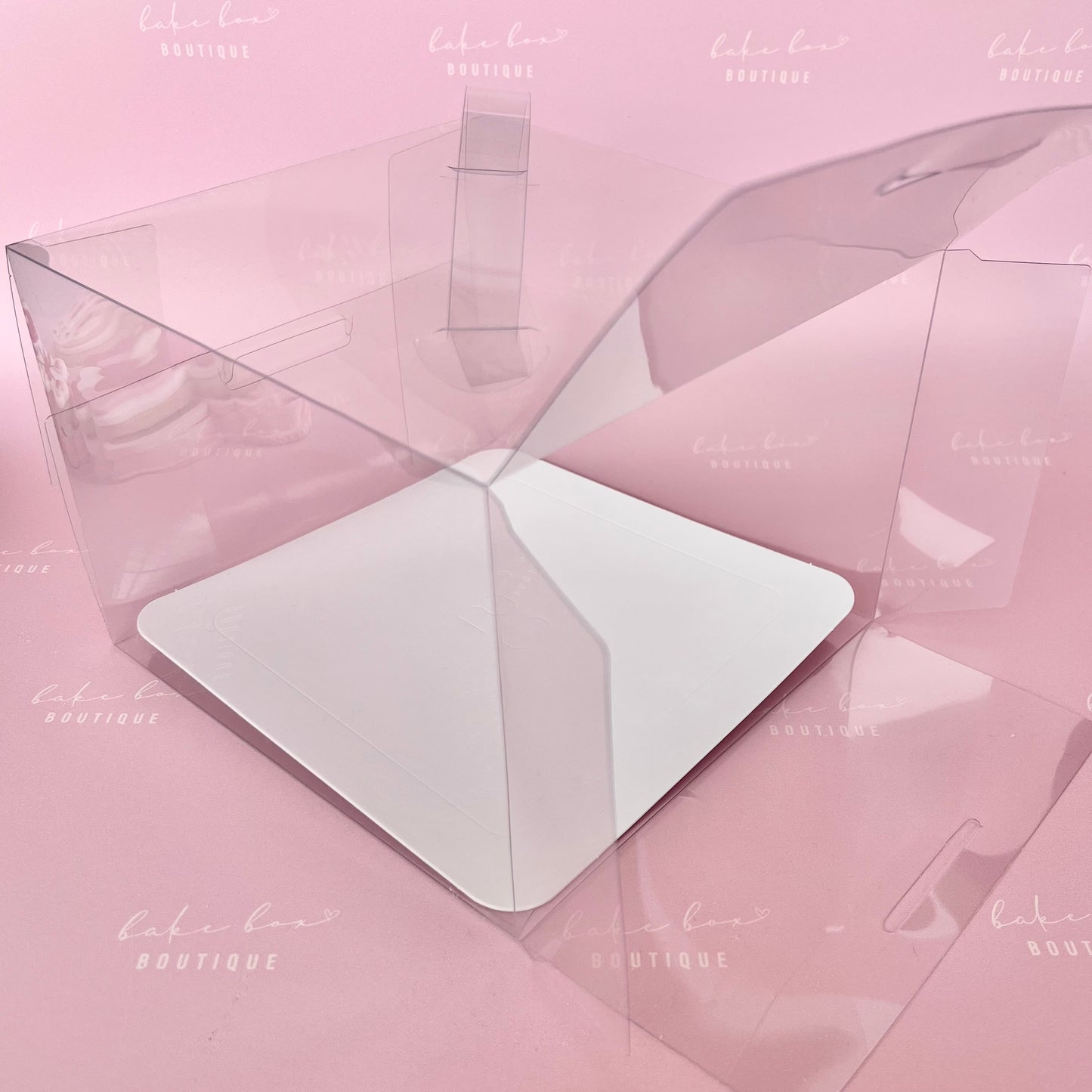 CLEAR CAKE BOXES - PACK OF 10