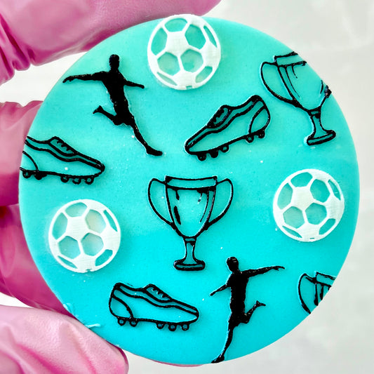 FOOTBALL and TROPHY PATTERN - RAISED EMBOSSER