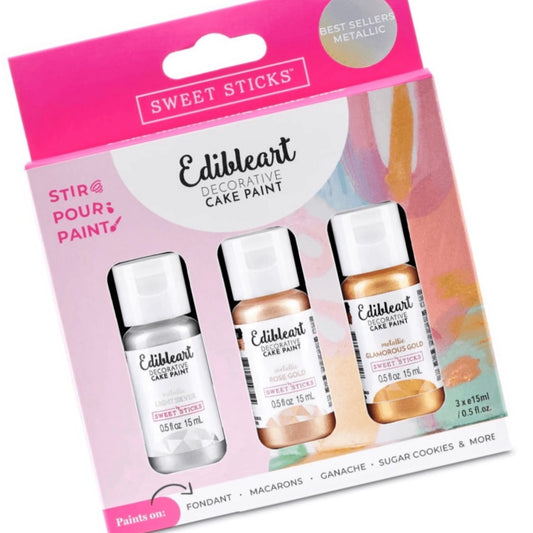 SWEET STICKS - EDIBLE PAINT SET METALLICS