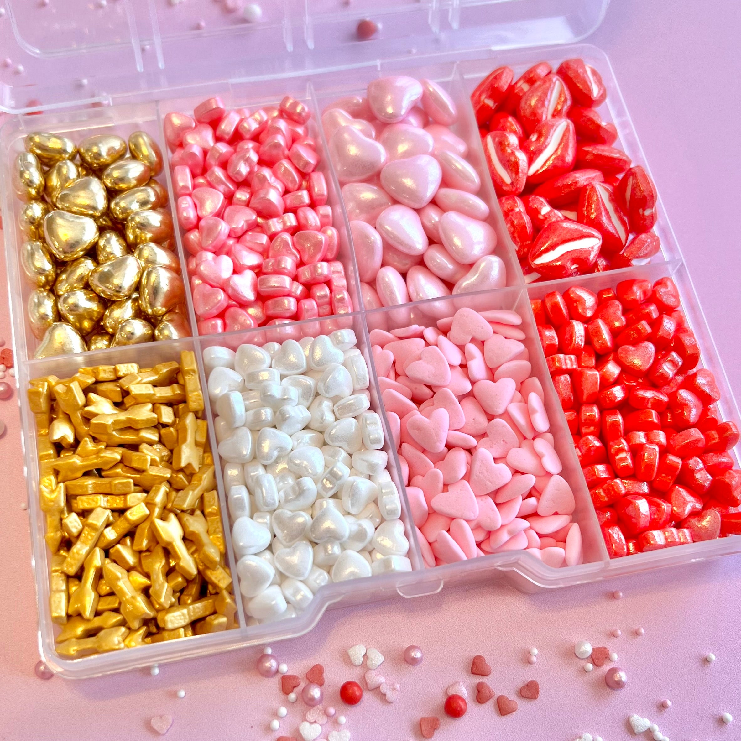 ULTIMATE VALENTINES SPRINKLE BOX REFILLABLE Bake Box Boutique