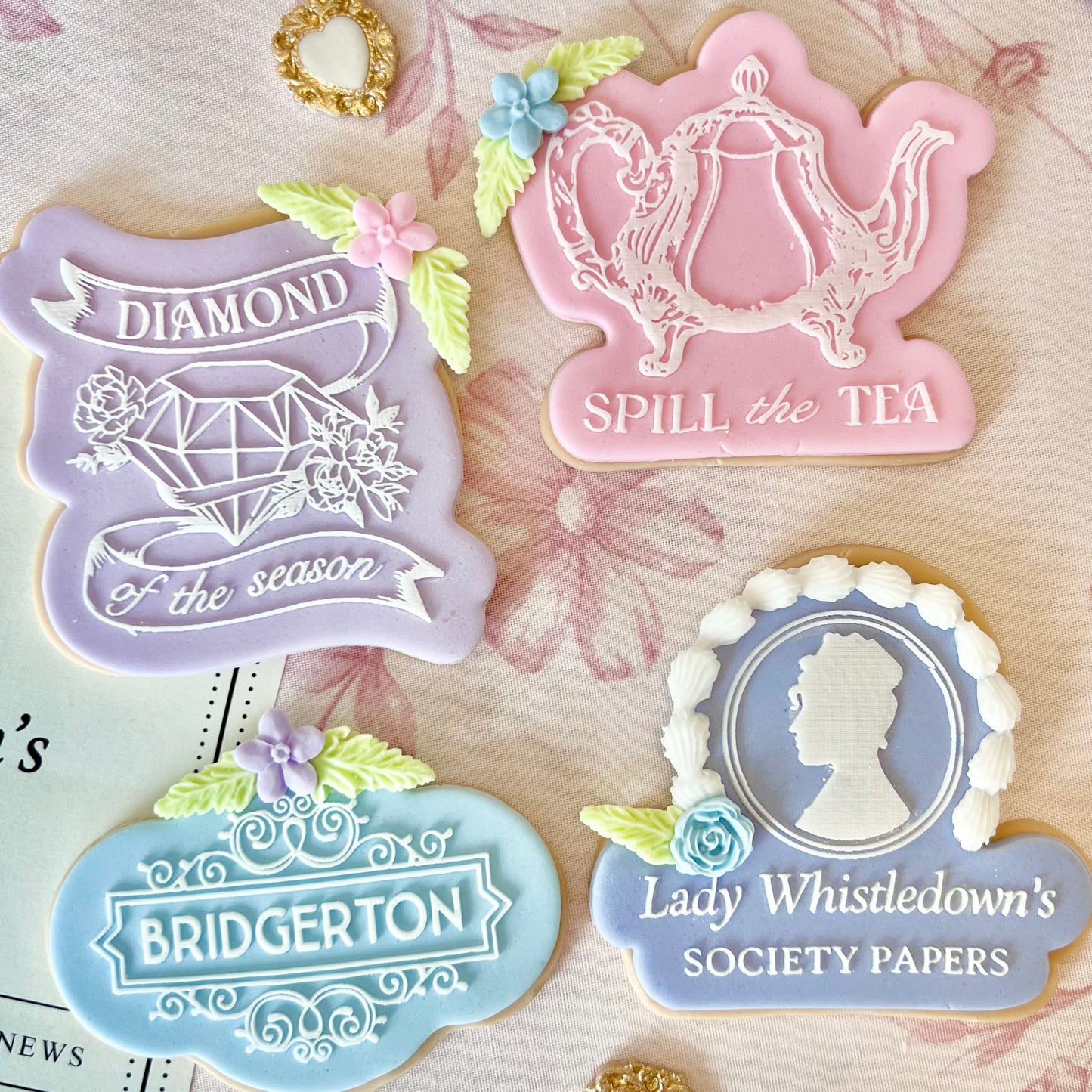 BRIDGERTON SET OF 4 - RAISED EMBOSSERS (set A)