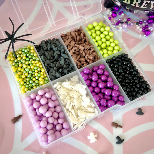 WITCH HALLOWEEN SPRINKLE BOX - REFILLABLE