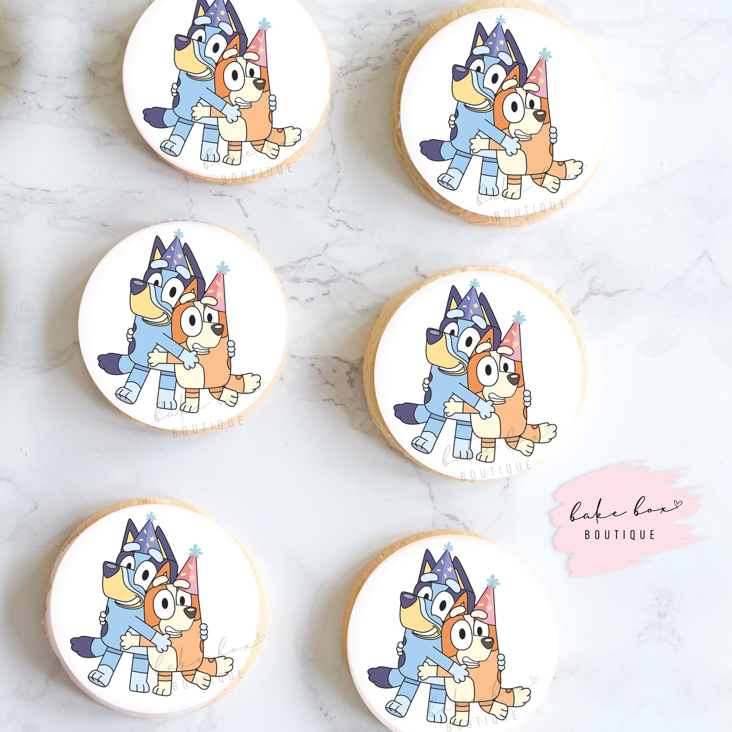 EDIBLE TOPPERS - BLUEY and BINGO