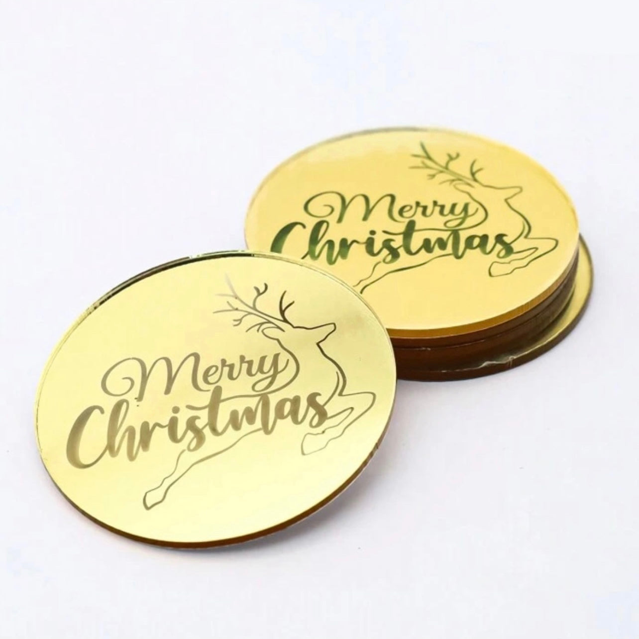 MERRY CHRISTMAS DEER - CHARM TOPPER
