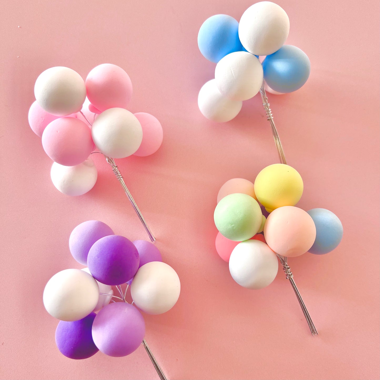 MINI BALLOON BUNCH TOPPER - PINK