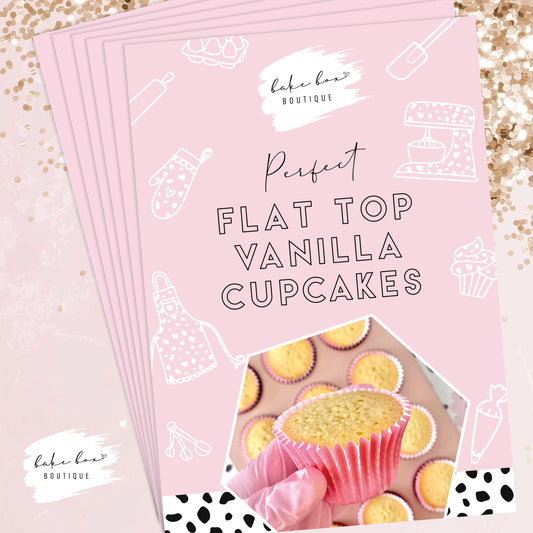 FLAT TOP VANILLA CUPCAKES - GUIDE