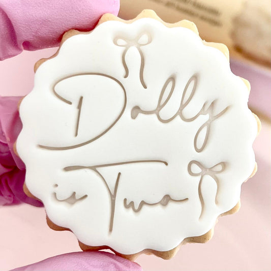 CUSTOMISED STAMP - BOWS NAME IS AGE