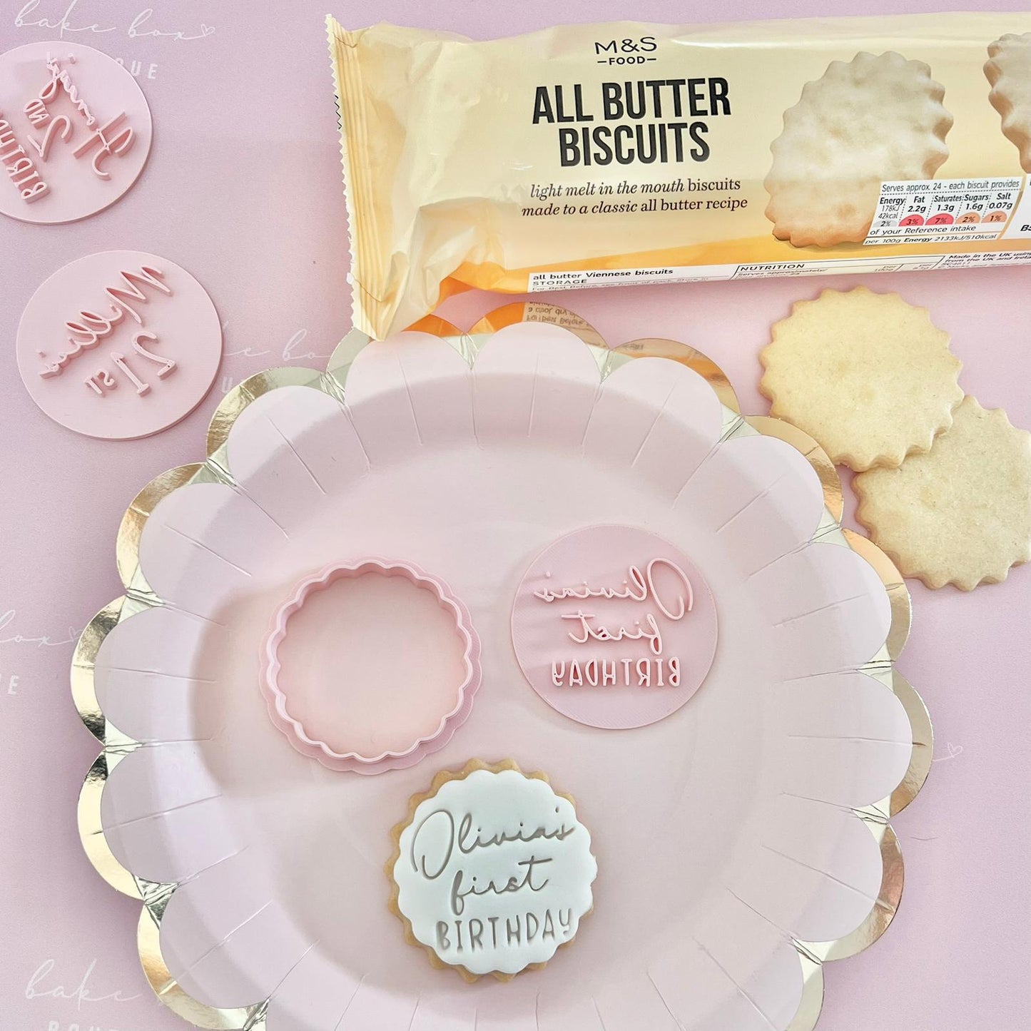 CUSTOMISED STAMP - NAME FIRST BIRTHDAY