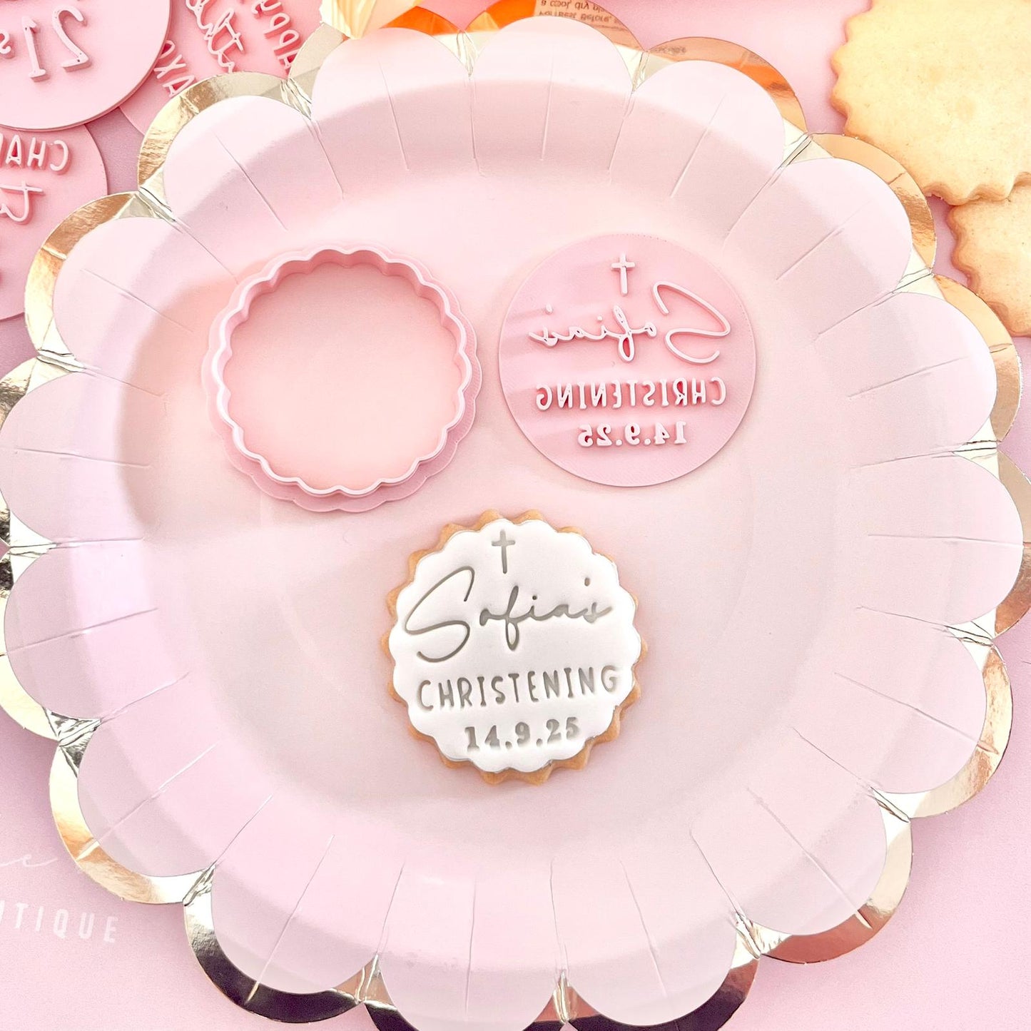 CUSTOMISED STAMP - NAME CHRISTENING DATE