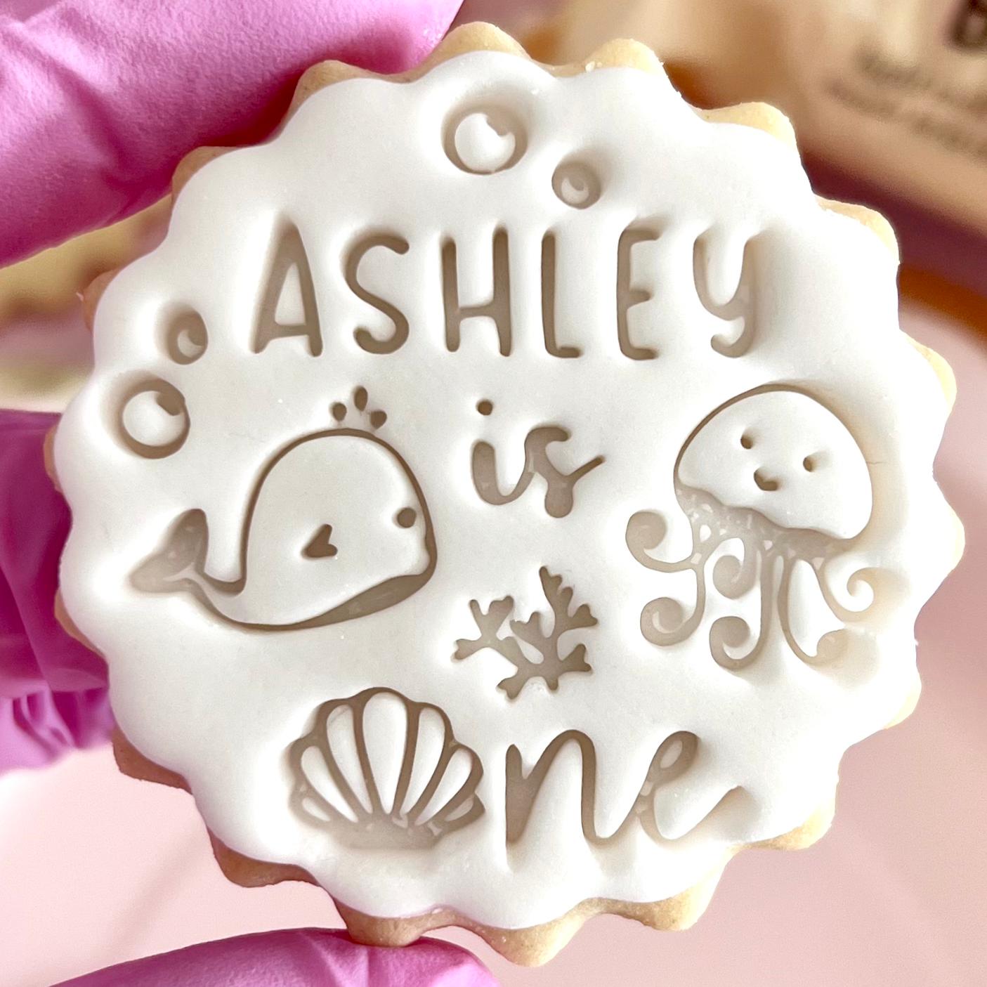 CUSTOMISED STAMP - NAME IS AGE UNDER THE SEA