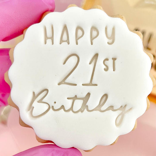 HAPPY 21ST BIRTHDAY STAMP