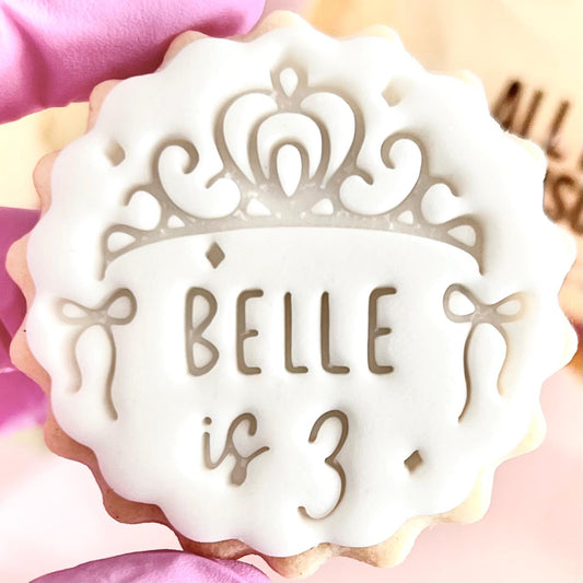 CUSTOMISED STAMP - NAME IS AGE PRINCESS TIARA