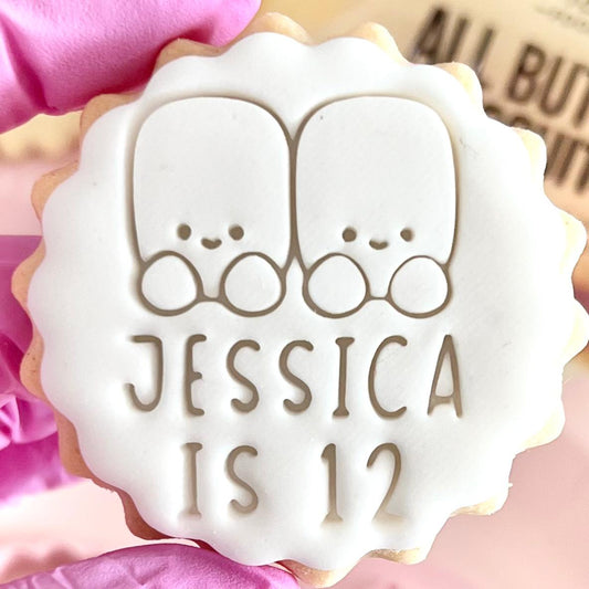 CUSTOMISED STAMP - NAME IS AGE JELLYCAT MARSHMALLOWS