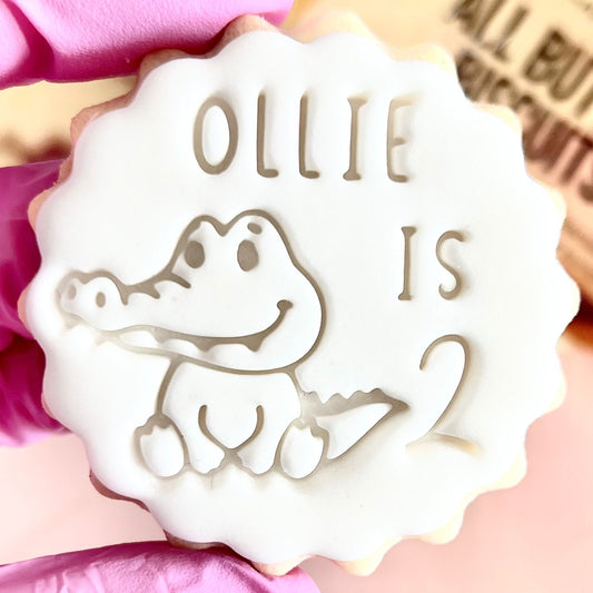 CUSTOMISED STAMP - NAME IS AGE CROCODILE