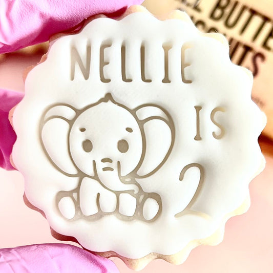 CUSTOMISED STAMP - NAME IS AGE ELEPHANT