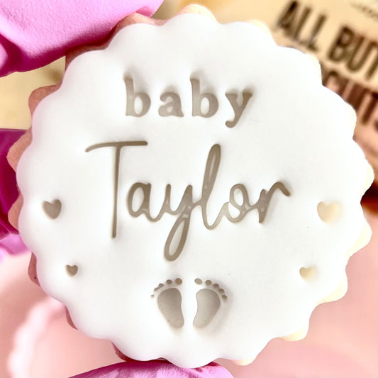 CUSTOMISED STAMP - BABY NAME FEET