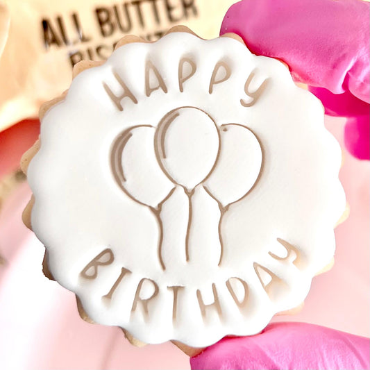 HAPPY BIRTHDAY BALLOONS STAMP