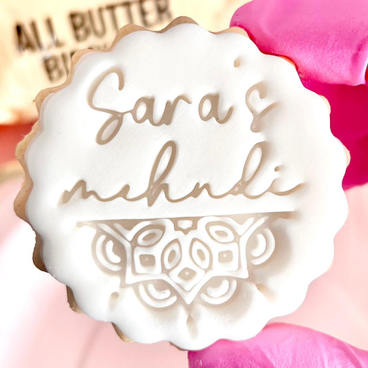 CUSTOMISED STAMP - NAME MEHNDI