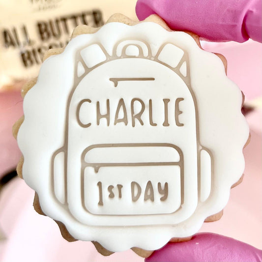 CUSTOMISED STAMP - NAME 1ST DAY BACKPACK