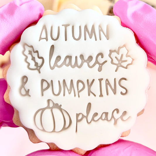 AUTUMN LEAVES & PUMPKINS PLEASE STAMP