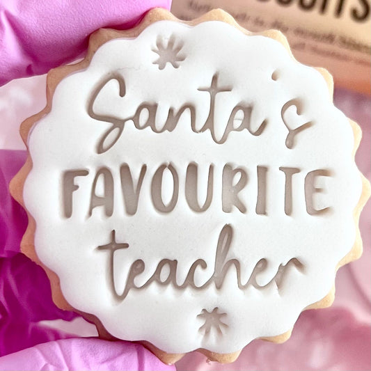 SANTAS FAVOURITE TEACHER STAMP