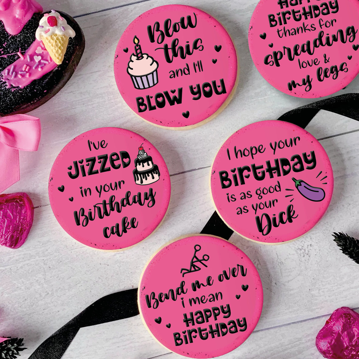 I'VE JIZZED IN YOUR BIRTHDAY CAKE - RAISED EMBOSSER
