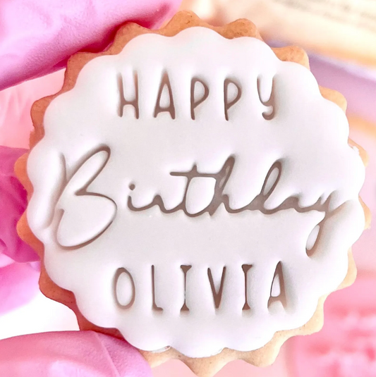 CUSTOMISED STAMP - HAPPY BIRTHDAY NAME