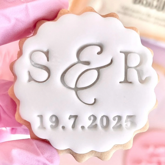 CUSTOMISED STAMP - WEDDING NAME DATE INITIALS