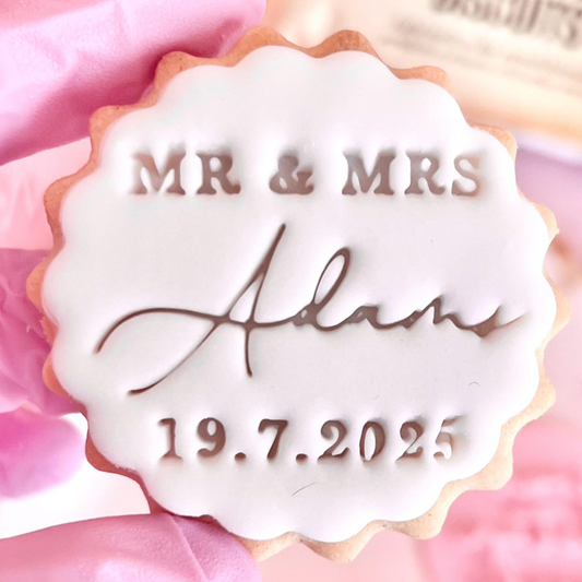 CUSTOMISED STAMP - WEDDING NAME DATE