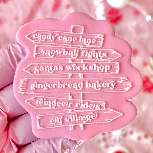 CHRISTMAS SIGNPOST - RAISED EMBOSSER
