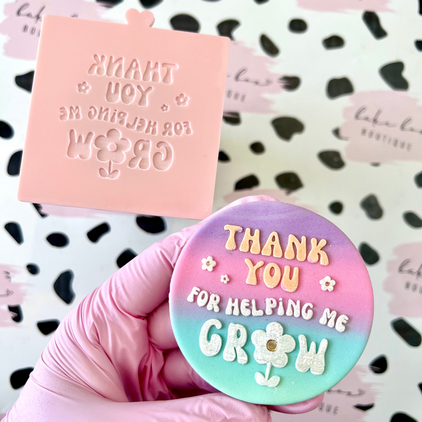 THANK YOU FOR HELPING ME GROW - RAISED EMBOSSER