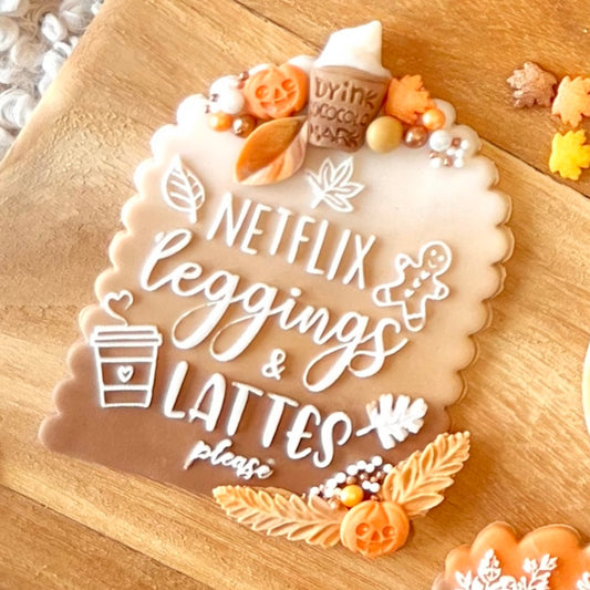 LEGGINGS AND LATTES - RAISED EMBOSSER