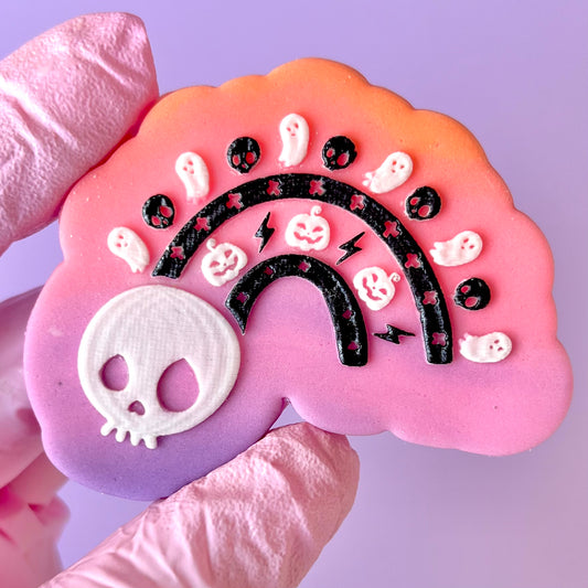 RAINBOW SKULL - RAISED EMBOSSER