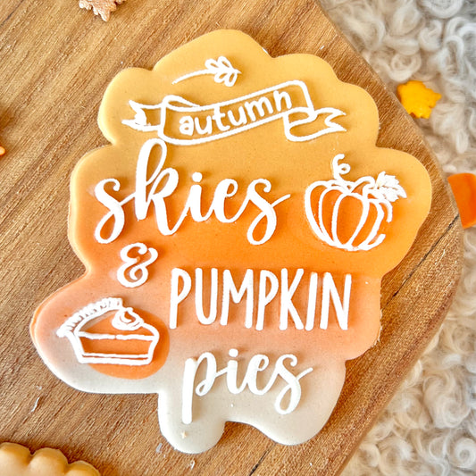 AUTUMN SKIES & PUMPKIN PIES - RAISED EMBOSSER