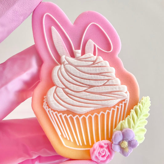 BUNNY CUPCAKE - RAISED EMBOSSER