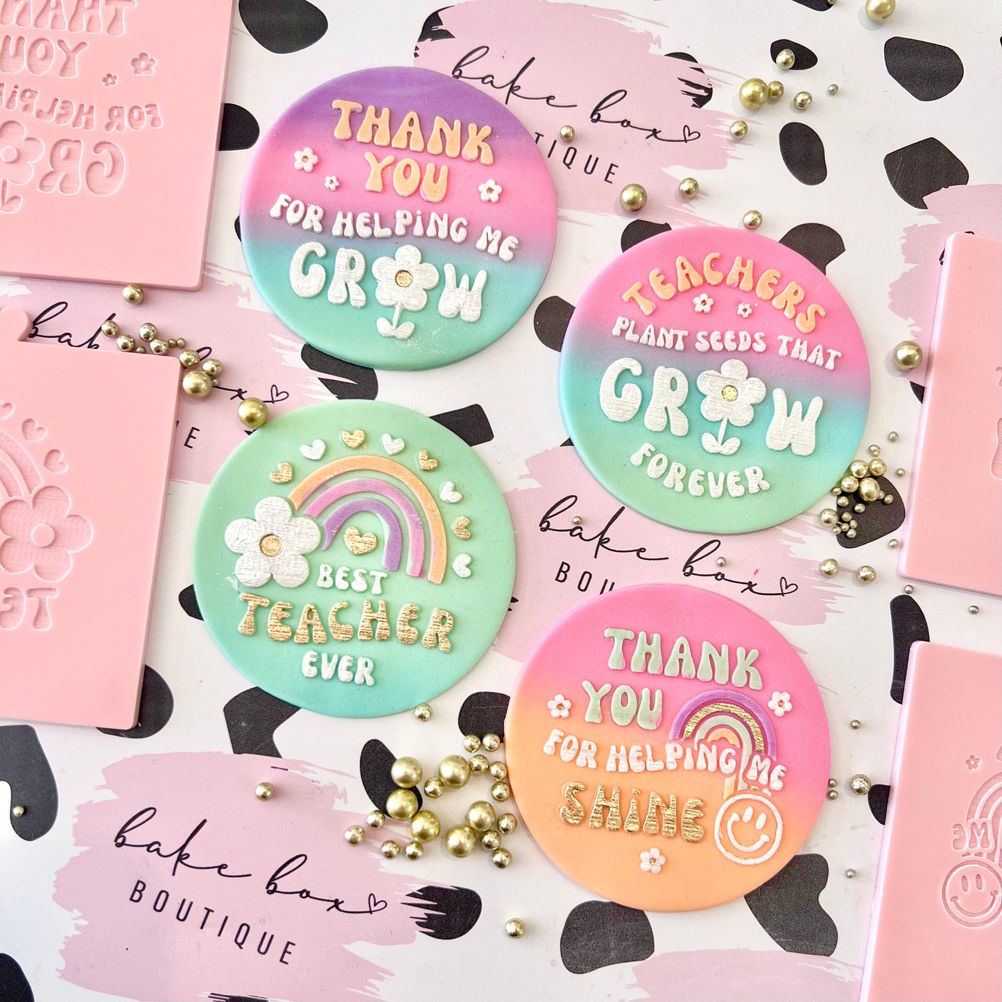 THANK YOU FOR HELPING ME SHINE - RAISED EMBOSSER