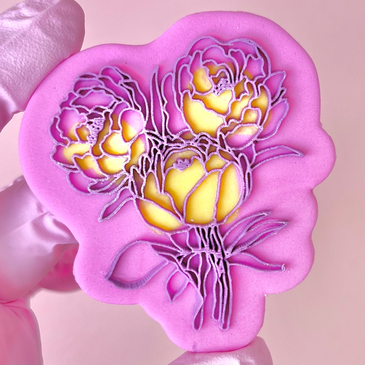 BUNCH OF PEONIES - RAISED EMBOSSER