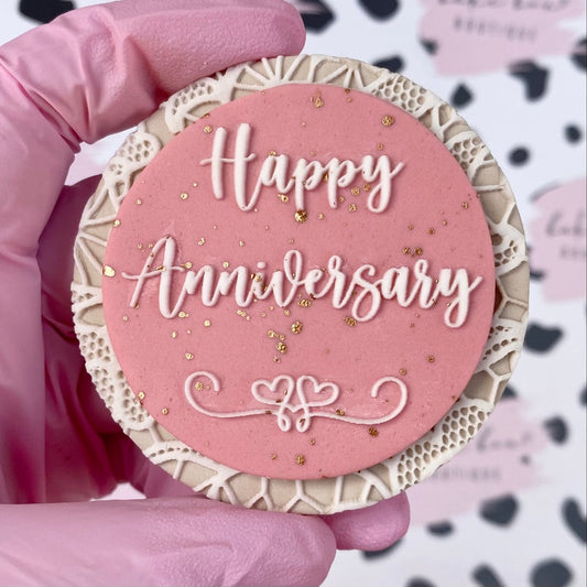 HAPPY ANNIVERSARY - RAISED EMBOSSER