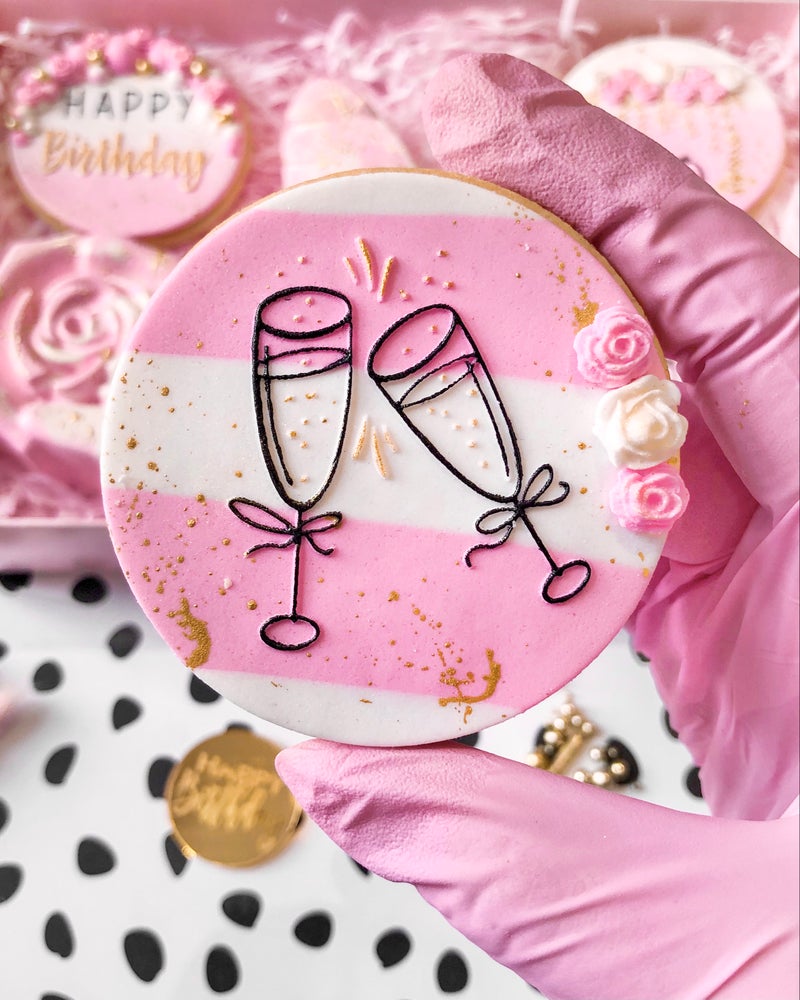 CHAMPAGNE GLASSES - RAISED EMBOSSER