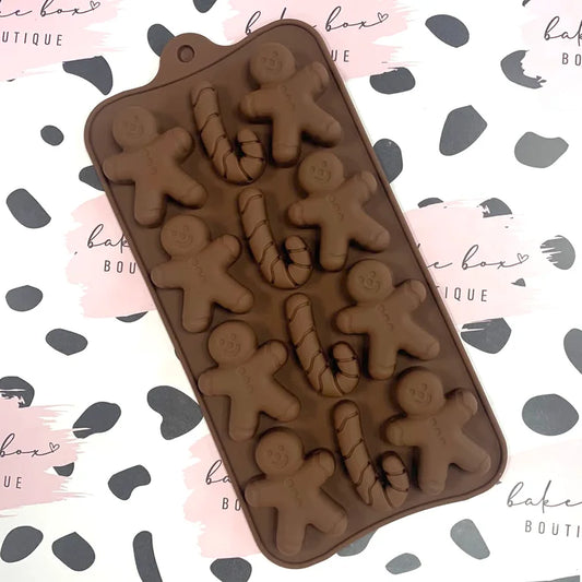 CANDY CANE GINGERBREAD MAN CHRISTMAS MOULD