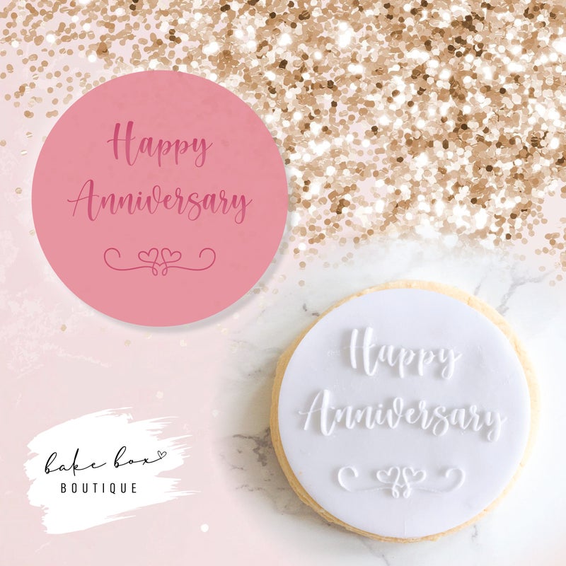 HAPPY ANNIVERSARY - RAISED EMBOSSER