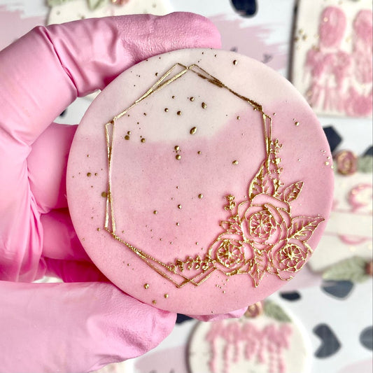 FLORAL HEXAGON - RAISED EMBOSSER