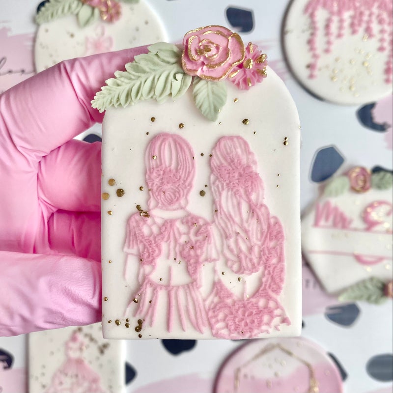 BRIDE AND BRIDESMAID - RAISED EMBOSSER