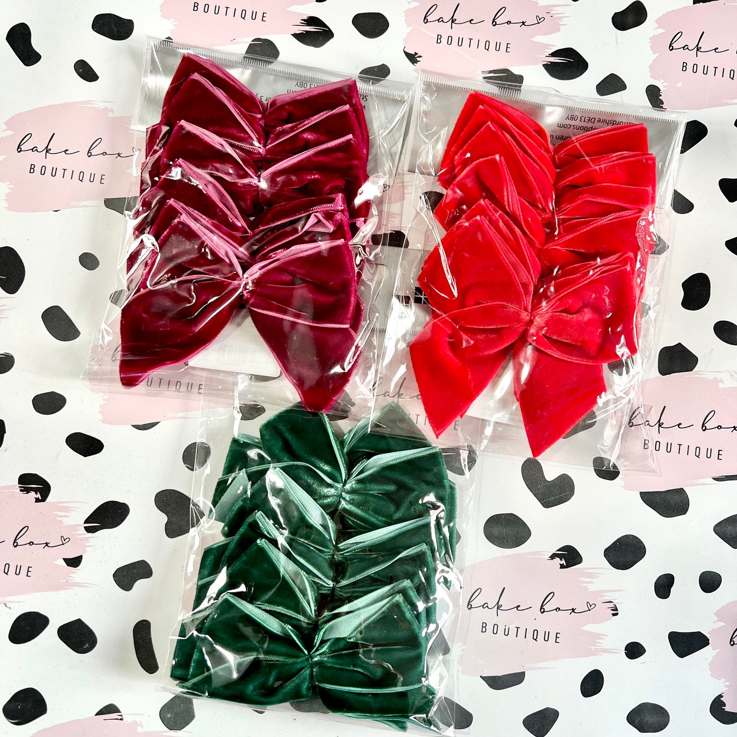 VELVET BOWS - SELF ADHESIVE