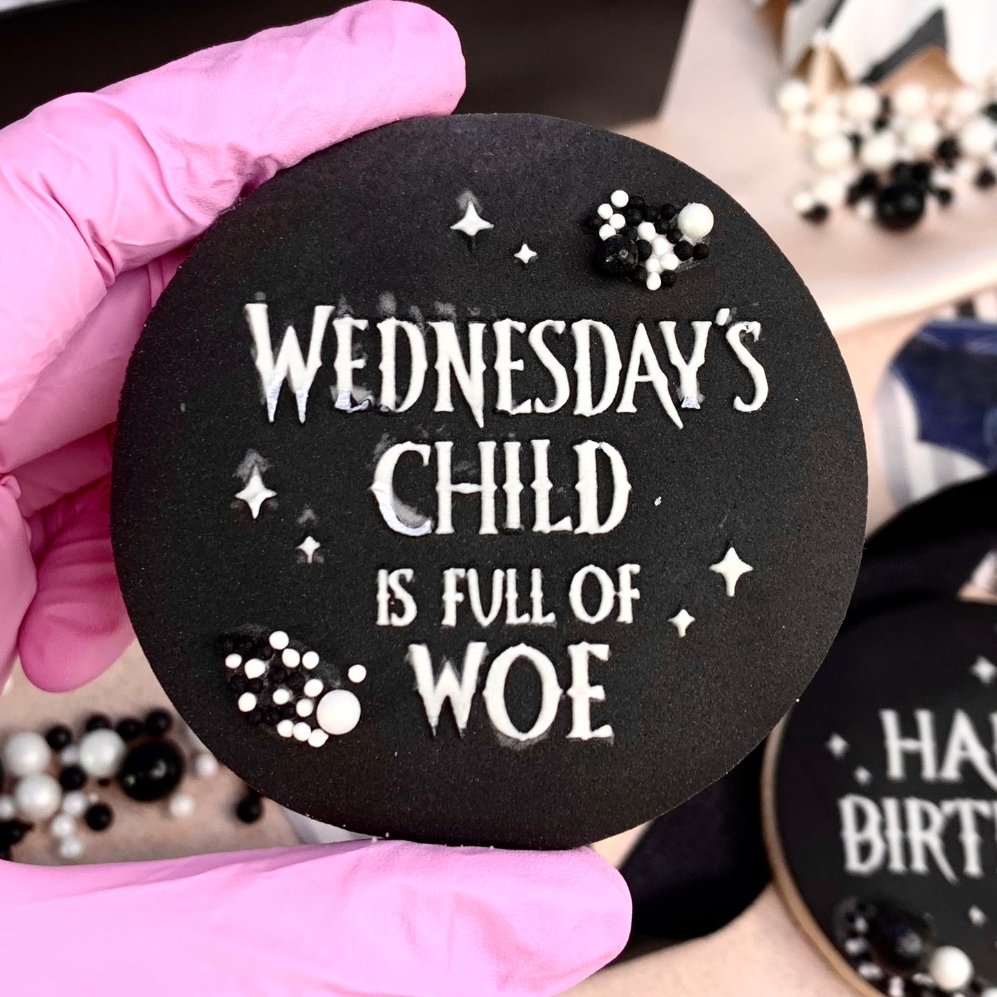 WEDNESDAYS CHILD IS FULL OF WOE - RAISED EMBOSSER