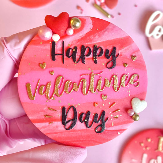 HAPPY VALENTINES DAY SCRIPT - RAISED EMBOSSER