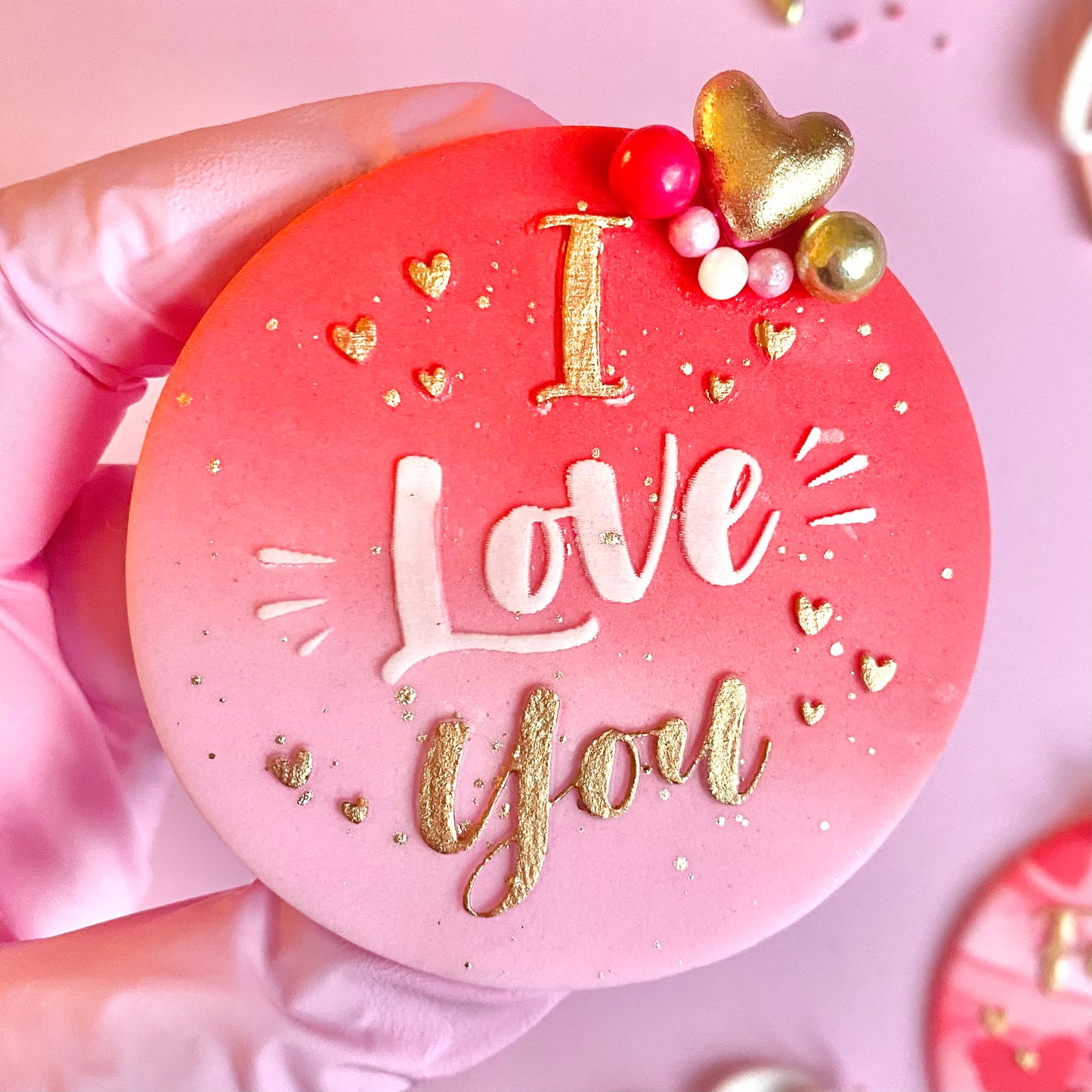 I LOVE YOU HEARTS - RAISED EMBOSSER