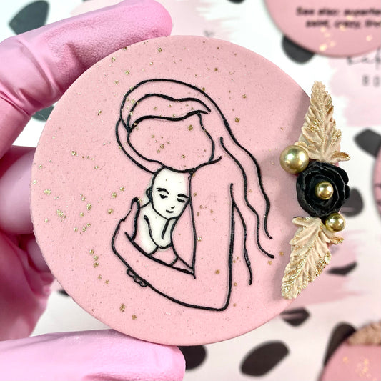 MOTHER AND BABY - RAISED EMBOSSER