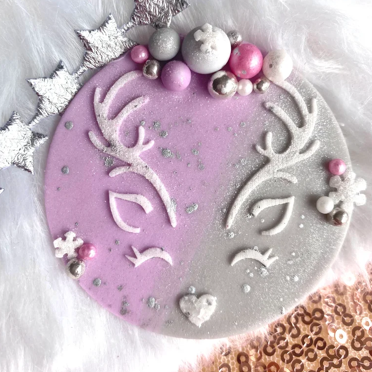 CUTE REINDEER FACE - RAISED EMBOSSER